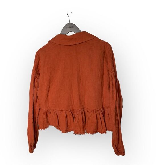 Free People Lyra Tiered Cropped Bed Jacket Size Small - Picture 3 of 6